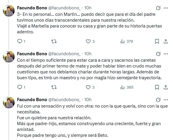 Facundo fue contundente en X.