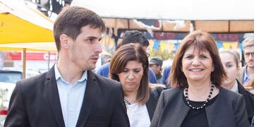 Leo Viotti con Patricia Bullrich, en Rosario