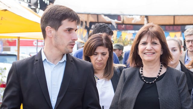Leo Viotti con Patricia Bullrich, en Rosario