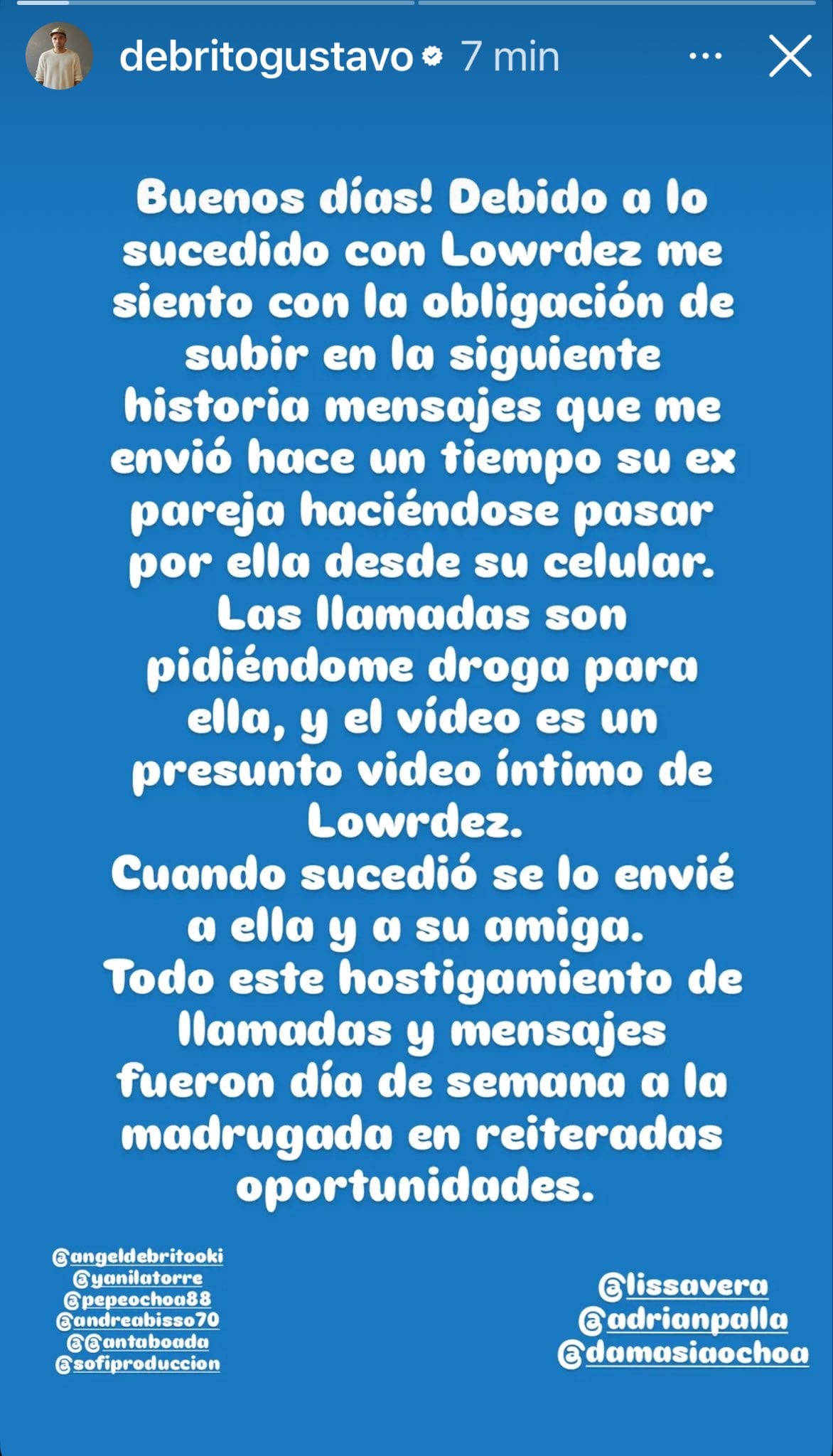 Gustavo de Brito, amigo de Lowrdez de Bandana.