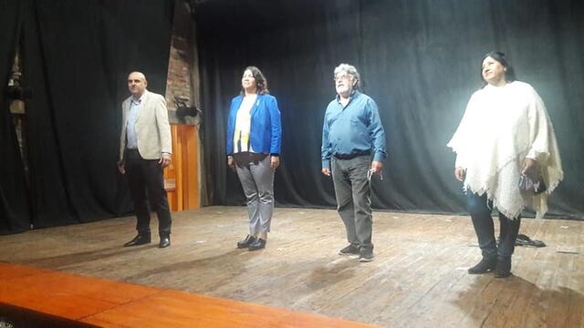 Diego "Dingui" Martín Palmieri, Alejandra Cejas, Fernando "Nando" Acosta y Sandra Cruz, los primeros candidatos de la lista del Frente Unidad para la Victoria.