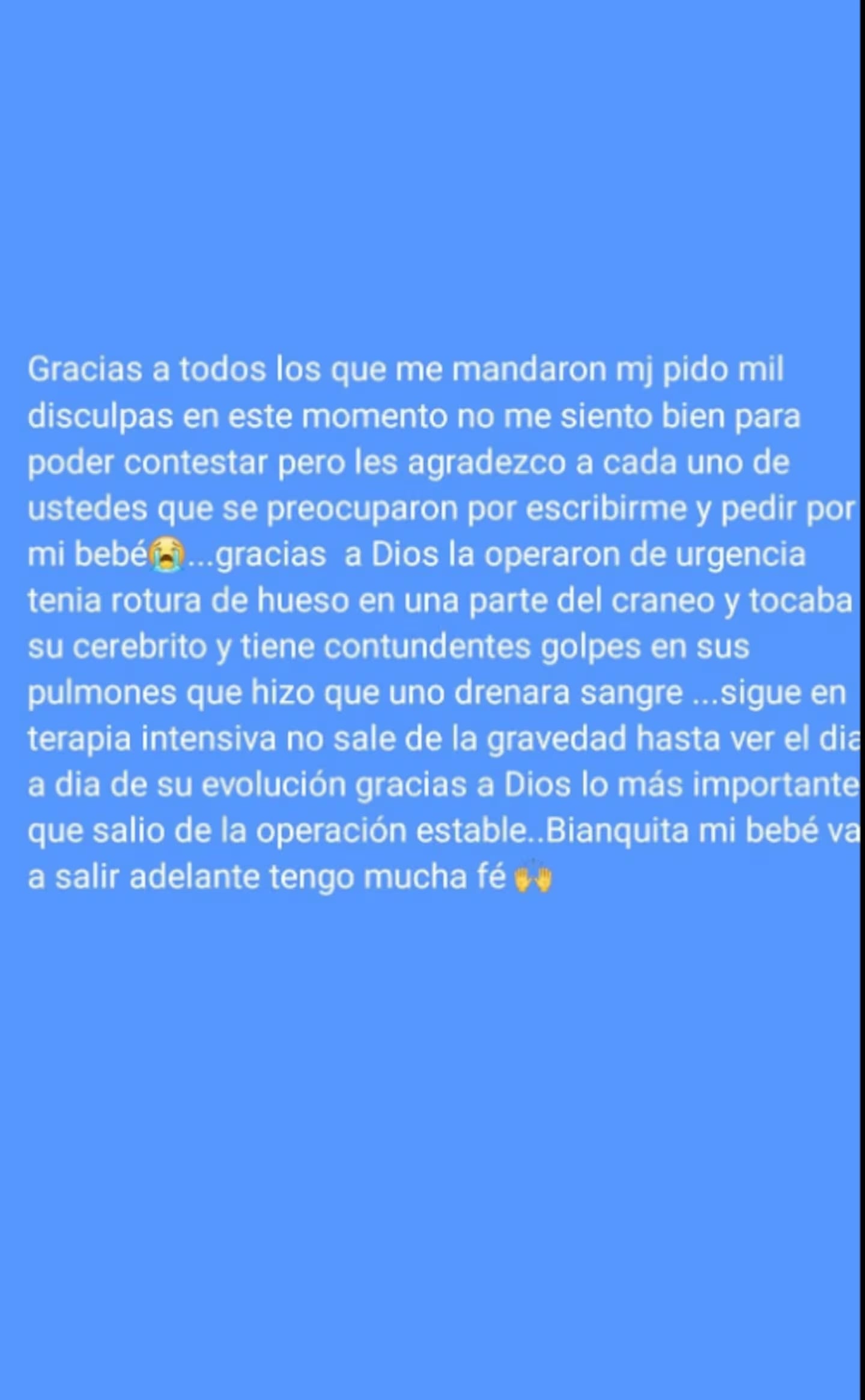 La salud de la nena atropellada por un patrullero en Pilar