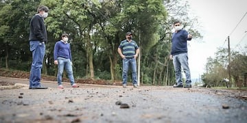 Obras públicas en el barrio Malvinas
