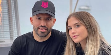 El Kun Agüero y Sofía Calzetti. (Instagram @kunaguero)