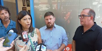 Clara García en Rafaela, junto a Santiago Gazpoz, Pablo Pinotti y Alejandro Ambort