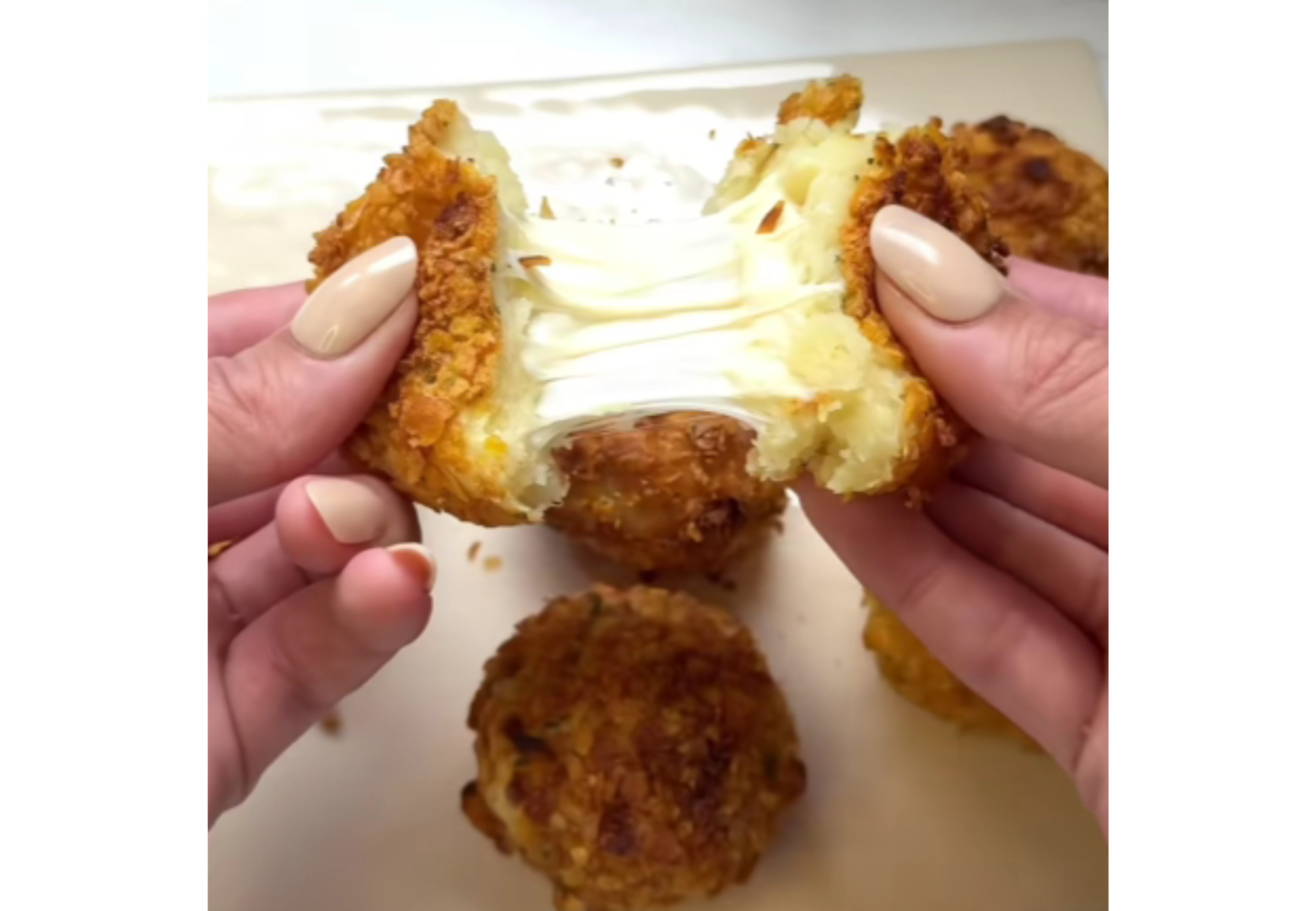 Así quedan las bombas de papa.