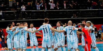 Argentina, finalista del Mundial de Futsal Lituania 2021 tras vencer 2-1 a Brasil en semifinales.