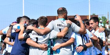 Los Murciélagos festejan en su debut en la Copa América en Córdoba. (Prensa Subsecretaría de Deporte y Recreación de Córdoba)