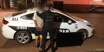 Un joven detenido y un televisor recuperado en Oberá.
