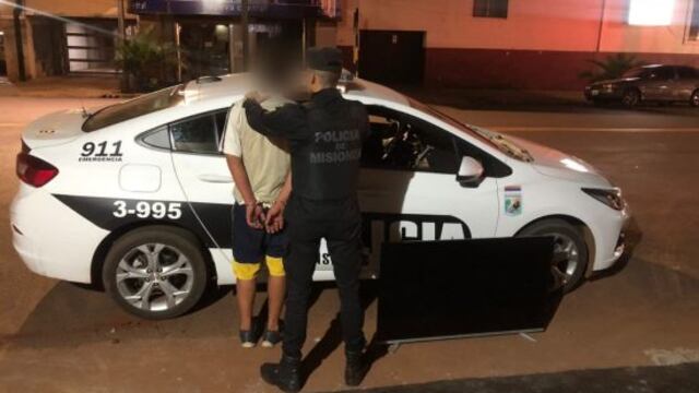 Un joven detenido y un televisor recuperado en Oberá.