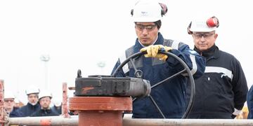 Se inició el llenado del Gasoducto Néstor Kirchner. Foto: Ministerio de Economía