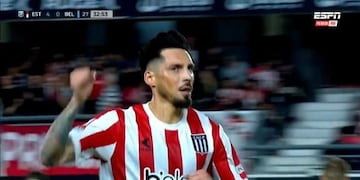 José Sosa, autor de un golazo ante Belgrano. Vive un romance mediático. (Captura).