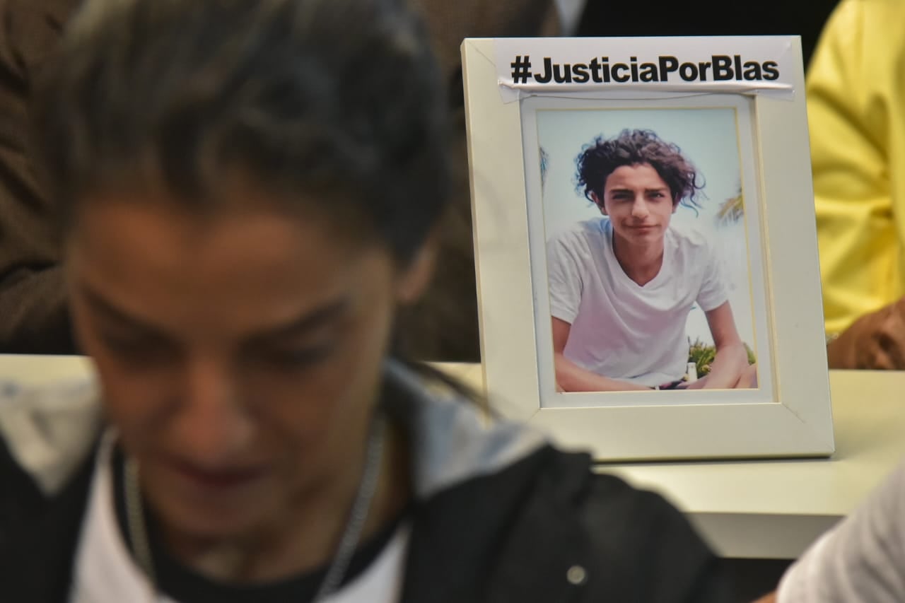 Momentos de la lectura de la sentencia por el asesinato de Valentino Blas Correas (Facundo Luque / La Voz)