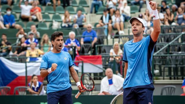¡Se festeja! Horacio Zeballos y Máximo González le dieron el tercer punto y sentenciaron la serie ante República Checa.