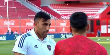 Los amigos Albirrojos, antes del partido. El Chino hizo el primer gol, Wanchope no fue ni al banco.