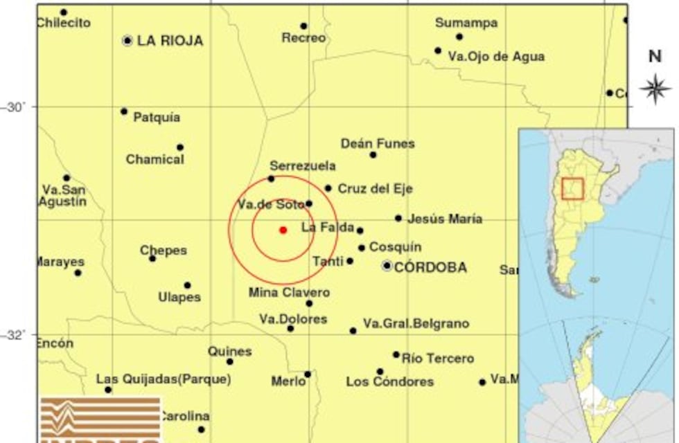 Leve sismo se sintió en el Valle de Punilla