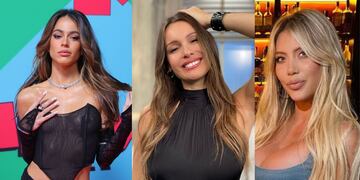 Navidad con 15 grados: los looks de Tini, Pampita y Wanda Nara para la noche.