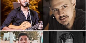 Los mendocinos en La Voz Argentina: Pablo García, Francisco Escudero, Brian Sáez y Luis Aberastain.