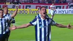 Girotti celebra su golazo en Brasil. (Captura).