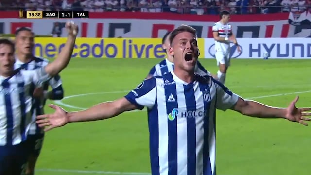 Girotti celebra su golazo en Brasil. (Captura).