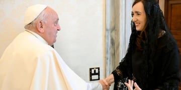 El papa Francisco se reunió con Victoria Villarruel en el Vaticano