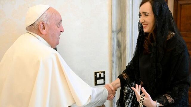 El papa Francisco se reunió con Victoria Villarruel en el Vaticano