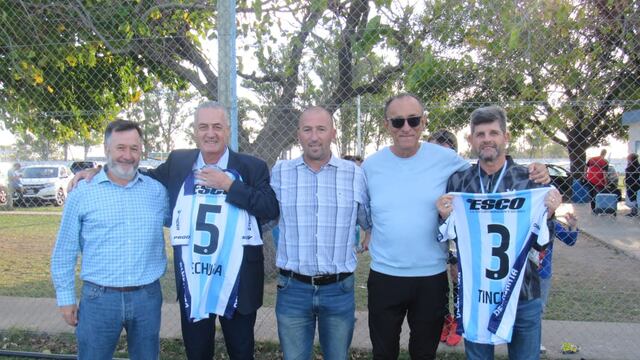 Con la camiseta de la Crema, donde Alfaro es Lechuga y Chiarelli es Tincho