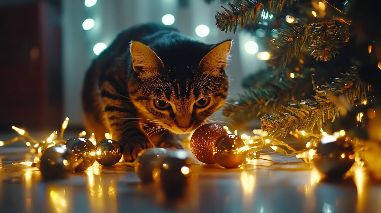 Algunas personas optan por cambiar el árbol de Navidad para evitar problemas con sus animales, especialmente quienes tienen gatos.