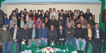 La Comisión Directiva en pleno de ATSA Jujuy, en el acto de asunción de autoridades cumplido en la sede central de San Salvador de Jujuy.