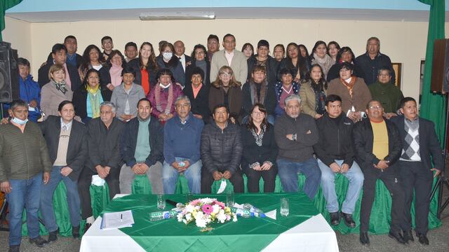 La Comisión Directiva en pleno de ATSA Jujuy, en el acto de asunción de autoridades cumplido en la sede central de San Salvador de Jujuy.