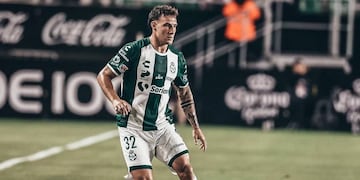 Bruno Barticciotto, ex Talleres, anotó su primer gol en la liga mexicana (Santos Laguna).
