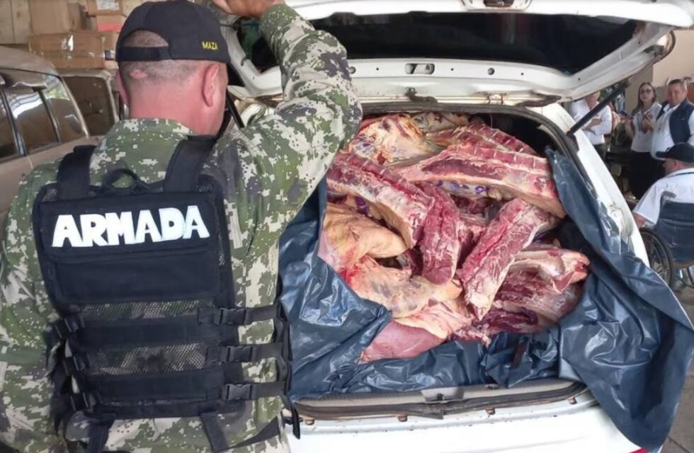 Decomisan seis toneladas de carne faenada trasladada desde Puerto Iguazú hacia Paraguay