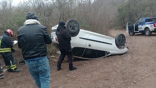 Valle Hermoso: Vecinos volcaron mientras paseaban por la nieve
