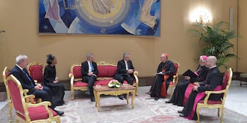 El Presidente y el Papa mantuvieron un encuentro en El Vaticano (Prensa Presidencia).