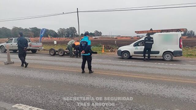 Controles vehiculares sobre Ruta 3