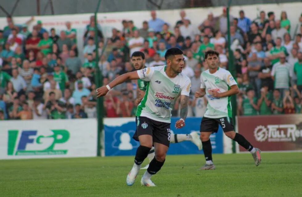 Manuel Vargas, futbolista de Arroyito fue clave para la Clasificación de Germinal de Rawson ante Sportivo Belgrano
