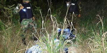 Prefectura Naval Argentina secuestró marihuana en Santa Ana.