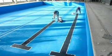 Ushuaia: avanzan los trabajos de remodelación en los natatorios del Polo Deportivo