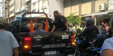 La víctima fue trasladada en un patrullero el 14 de diciembre de 2021.