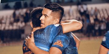 Martín Pino y su momento goleador en Brown de Madryn, con la intención de volver a Instituto (Prensa Brown de Madryn).