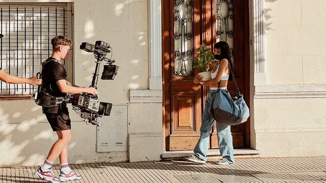 María Becerra en el rodaje de su nuevo videoclip.