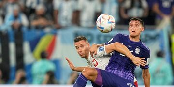 El cordobés Nahuel Molina recuperó la titularidad en la selección frente a Polonia.(AP)