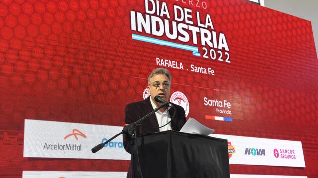 El intendente de Rafaela. Luis Castellano, en el almuerzo de la FISFE