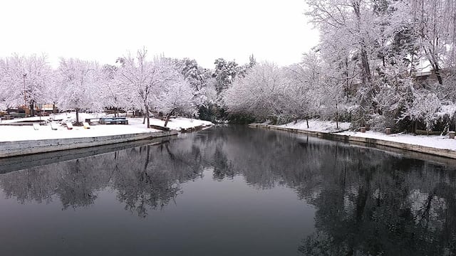 Impresionante nevada en Punilla. Localidad de Tanti. (Foto: Facebook / Turismo Tanti).