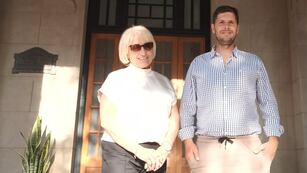 Norma Bessone, Presidente de la Sociedad Rural de Rafaela y Leonardo Alassia, integrante del Consejo Económico de la SRR