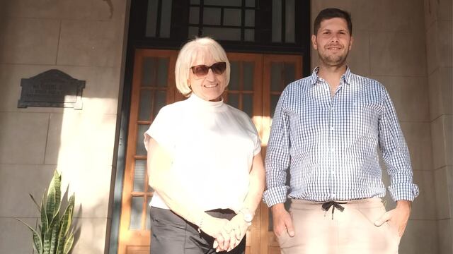 Norma Bessone, Presidente de la Sociedad Rural de Rafaela y Leonardo Alassia, integrante del Consejo Económico de la SRR