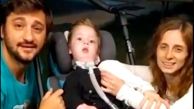 Los padres celebraron la noticia en redes sociales junto a su pequeño hijo "Lolo". (Captura de video)