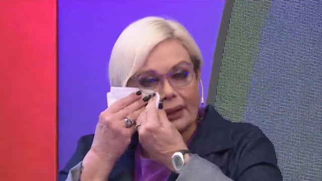 Carmen Barbieri llorando en "Mañanisima" por los jubilados. (Foto: captura de pantalla de El trece)