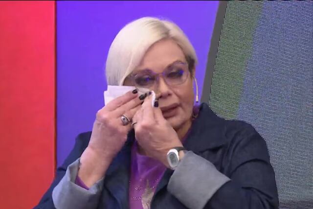 Carmen Barbieri llorando en "Mañanisima" por los jubilados. (Foto: captura de pantalla de El trece)