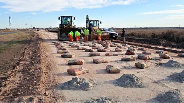 Los trabajos en la rotonda entre Sunchales y Ataliva